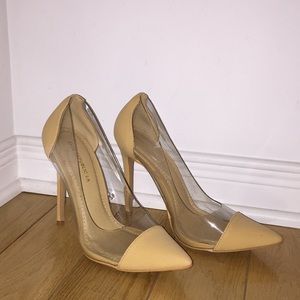 Heels with clear sides